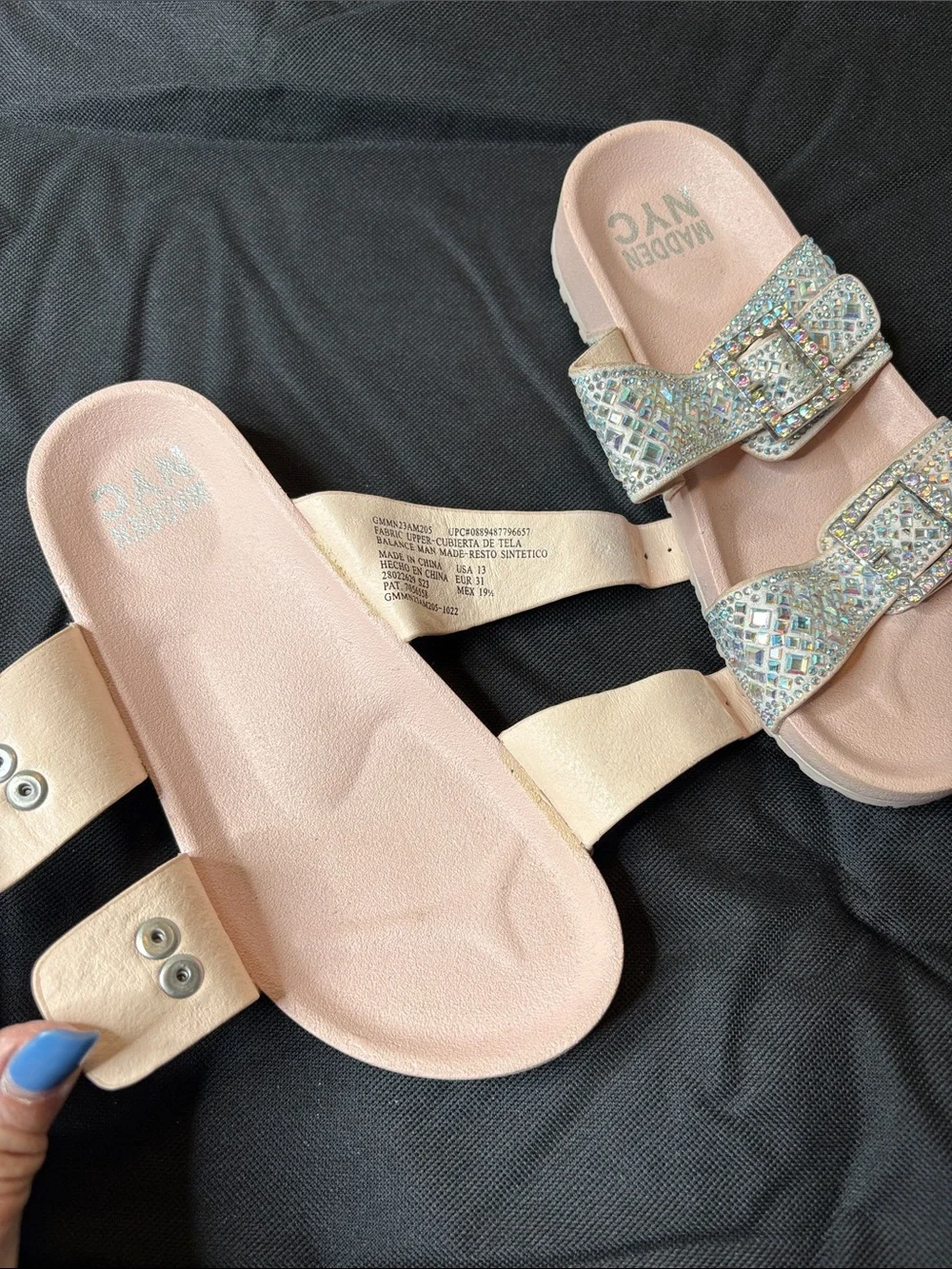 Madden NYC Jewel Embellished Sandals Size 13 Little Girls